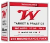 Winchester  380 Automatic Colt Pistol 95 Grain FMJ Handgun Ammo