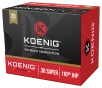 KOENIG JHP  38 Super Auto 110 Grain Centerfire Handgun Ammo