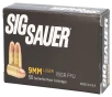 SIG SAUER Elite Performance 9mm 115 Grain FMJ Handgun Ammo