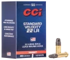 CCI Standard Velocity  22 LR 40 Grain Lead Round Nose Rimfire Ammo - 50 Rounds