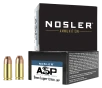 Nosler Match Grade JHP 9mm Luger 124 Grain 1150 Velocity Handgun Ammo