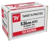 Winchester USA Target 5 56x45mm NATO 55 Grain FMJ Centerfire Rifle Ammo - 150 Rounds