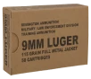 Remington 9mm Luger 115 Grain Military LE Training Handgun Ammo