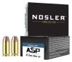 Nosler Match Grade JHP  45 ACP 185 Grain 980 Velocity Handgun Ammo
