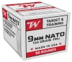 Winchester USA 9mm NATO Handgun Ammo - FMJ - 124 Grain - 50 Round