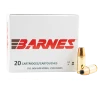 Barnes Defense 9mm Luger 115 Grain JHP Centerfire Handgun Ammo