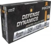 Fiocchi 9APBHP Defense Dynamics  9mm Luger 124 GR Jacketed Hollow Point  JHP  50 Bx  20 Cs