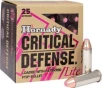 Hornady 90240 Critical Defense Lite  9mm Luger 100 gr Flex Tip eXpanding 25 Bx  10 Cs