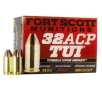 Fort Scott Munitions 32ACP 71 gr Tumble Upon Impact  TUI  20rd Box
