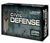 Libert Ammunition Civil Defense  223 Rem 55GR Copper Mono Frag HP Lead Free 20RD BOX