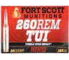 Fort Scott Munitions 260 REM 123 gr Tumble Upon Impact  TUI  20rd Box