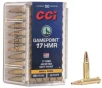 CCI 0052 GamePoint 17 HMR 20 gr Jacketed Soft Point  JSP  Rimfire Ammunition 50rd Box