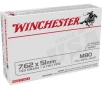 Winchester Ammo WM80 USA  7 62x51mm NATO 149 gr Full metal Jacket Lead Core  FMJLC  20 Bx  25 Cs
