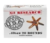 G2 Research 40 S W 122 gr Copper Expansion Projectile 20 Bx  25 Cs