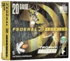 FEDERAL PREMIUM SHOTSHELL AMO 20GA 2-3 4 275GR FREIGHT TRAIN COPPER SABOT SLUG 5RD  10 BOX CASE 