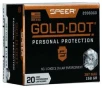 Speer Ammo 23960GD Gold Dot Personal Protection 357 Mag 158 gr Hollow Point  HP  20 Bx  10 Cs