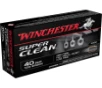 Winchester Ammo W40SWLF Super Clean  40 S W 120 gr Full Metal Jacket  FMJ  50 Bx  10 Cs