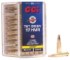 CCI 951 Varmint TNT Green 17 HMR 16 Gr Speer Hollow Point  HP  50 rd Box