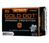 Speer Ammo 23962GD Gold Dot Personal Protection 40 S W 180 gr Hollow Point  HP  20 Bx  10 Cs