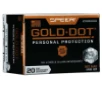 Speer Ammo 23960GD Gold Dot Personal Protection 357 Mag 158 gr Hollow Point  HP  20 Bx  10 Cs
