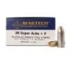 Magtech 38S Range Training  38 Super  P 130 gr Full Metal Jacket  FMJ  50 Bx  20 Cs