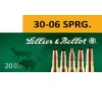 Sellier   Bellot SB3006A Rifle  30-06 Springfield 180 gr Full Metal Jacket  FMJ  20 rd BOX