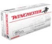 Winchester USA 40 S W 165 Grain FMJ Brass Case Centerfire Pistol Ammo 50 Rounds Box USA40SW  Specifications for Winchester USA HANDGUN 40 S W 165 grain Full Metal Jacket Brass Cased Centerfire Pistol Ammunition  Manufacturer  Winchester Cartridge 