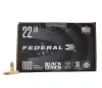 FEDERAL BLACK PACK 22 LR 36 GRAIN COPPER PLATED HOLLOW POINT AMMUNITION 1100 RD BOX