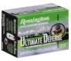 Remington Ammunition HD380BN Ultimate Defense  380 ACP 102 gr Brass Jacket Hollow Point  BJHP  20 Bx  25 Cs