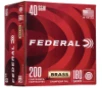 Federal Champion Training 40 S W 180 Gr Full Metal Jacket  FMJ  Brass Ammunition 200rd BOX
