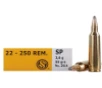 Sellier   Bellot SB22250B 22-250 REM SP 55 Gr Semi Jacketed Soft Point 20rds