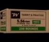 Winchester M855 Green Tip Target   Practice 5 56mm  62gr FMJ  200rd Box