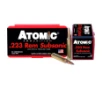 Atomic 00429 Rifle Subsonic 223 Rem 77 gr Hollow Point Boat Tail  HPBT  50 Bx  10 Cs