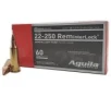 Aguila 8338AG 22-250 Rem 60 gr InterLock Boat Tail Soft Point 20 Per Box  10 Case