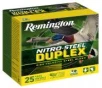Remington Nitro Steel Duplex  Field   Timber  12 Gauge  3    2 and  4 Shot  Zinc-Plated Steel  25 Round Box R20321