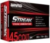 STREAK Ammunition Streak Target  45 Long Colt  250 Grain  Total Metal Coating Non-Incendiary Red Tracer Bullet  50 Round Box 45C250TMC-RED