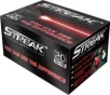 STREAK Ammunition Streak Defense  45 ACP  230 Grain  Jacketed Hollow Point with Non-Incendiary Red Tracer  20 Round Box 45230JHP-RED