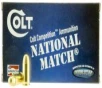 DoubleTap Ammunition Colt National Match  45 ACP  230Gr  Full Metal Jacket  50 Round Box 45A230FMJCT