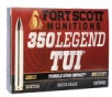 Fort Scott Munitions 350125SCV Tumble Upon Impact  TUI  Rifle 350 Legend 125 gr Solid Copper Spun  SCS  20 Per Box  10 Cs