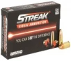 STREAK Ammunition Visual Ammunition  9MM  124Gr  Total Metal Coating  Tracer  50 Round Box 9124TMC-STRK-RED-50