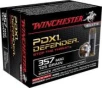 Winchester Ammunition Defender  Supreme Elite  357MAG  125 Grain  Bonded Jacketed Hollow Point  PDX1  20 Round Box S357MPDB