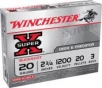 Winchester Ammunition Super-X  20 Gauge  2 75   3 Buck  Buckshot  20 Pellets 5 Round Box XB203