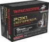 Winchester Ammunition Defender  9MM  147 Grain  PDX1  Bonded Jacketed Hollow Point  20 Round Box S9MMPDB1