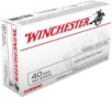 Winchester Ammunition USA  40 S W  180 Grain  Jacketed Hollow Point  50 Round Box USA40JHP