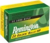 Remington Ammunition 21229 Golden Bullet High Velocity 22 Long Rifle  LR  36 GR Plated Hollow Point 225 Bx  10 Cs