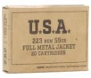Winchester Ammunition USA  223 Remington  55Gr  Full Metal Jacket  20  1000 SG223KW