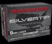 Winchester Silvertip 9mm Luger Ammunition 115 Grain Jacketed Hollow Point - W9MMST