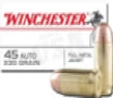 Winchester USA  45 Auto 230 Grain FMJ