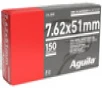 Aguila Target   Range 7 62x51mm NATO 150 Grain Full Metal Jacket Boat Tail