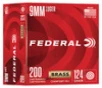 Federal 9mm Luger 124 Grain CHAMPION BRASS Full Metal Jacket  FMJ 